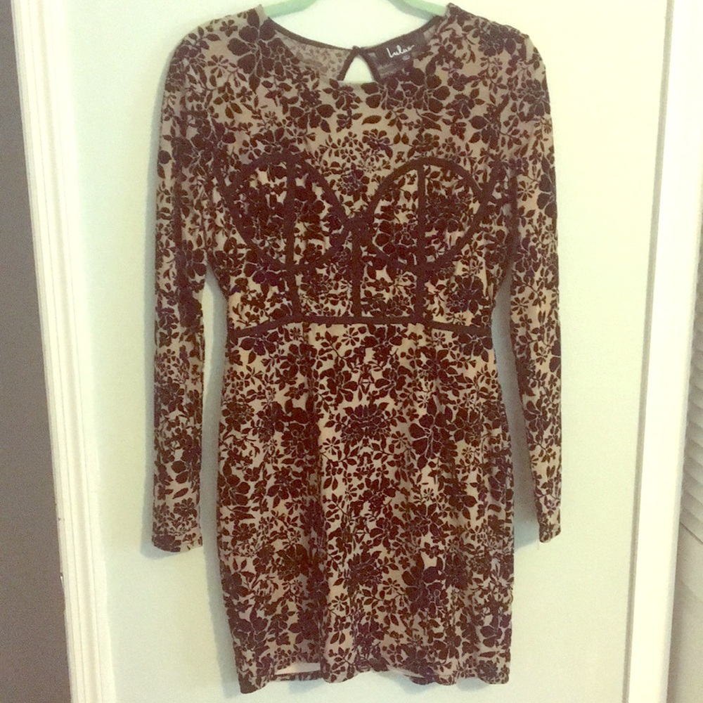 Lulus black and tan dress